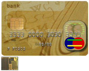 Example of a card using a chip